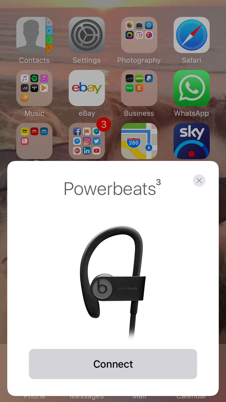 powerbeats3 connecting to iphone