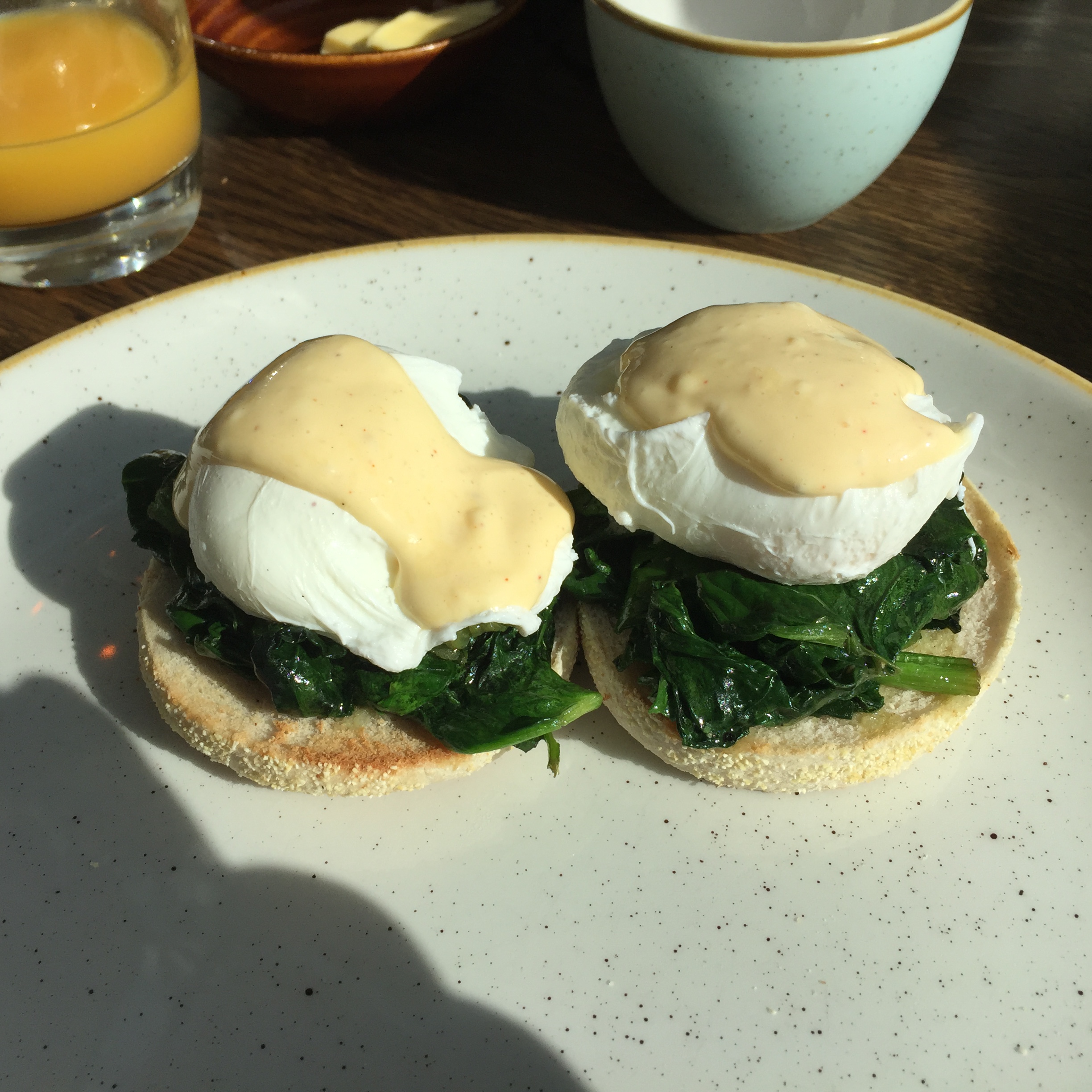 eggs florentine at alexander pope hotel